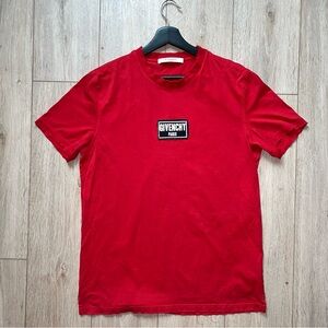 Givenchy Distressed-Effect Logo T-shirt, Red